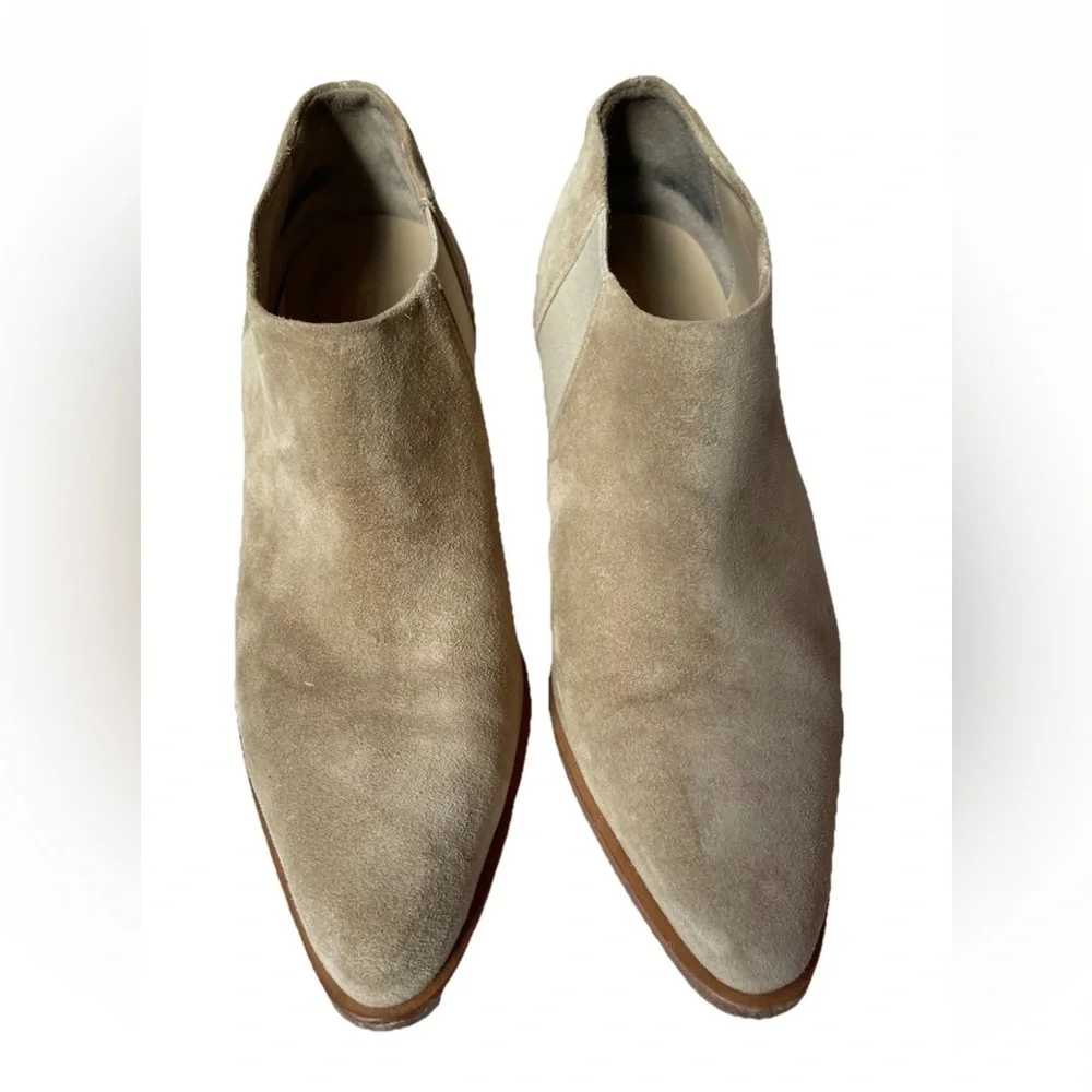 Vince Hamilton Clay Suede Leather  Pointed Toe Ankle Booties Boots Women’s Sz 7